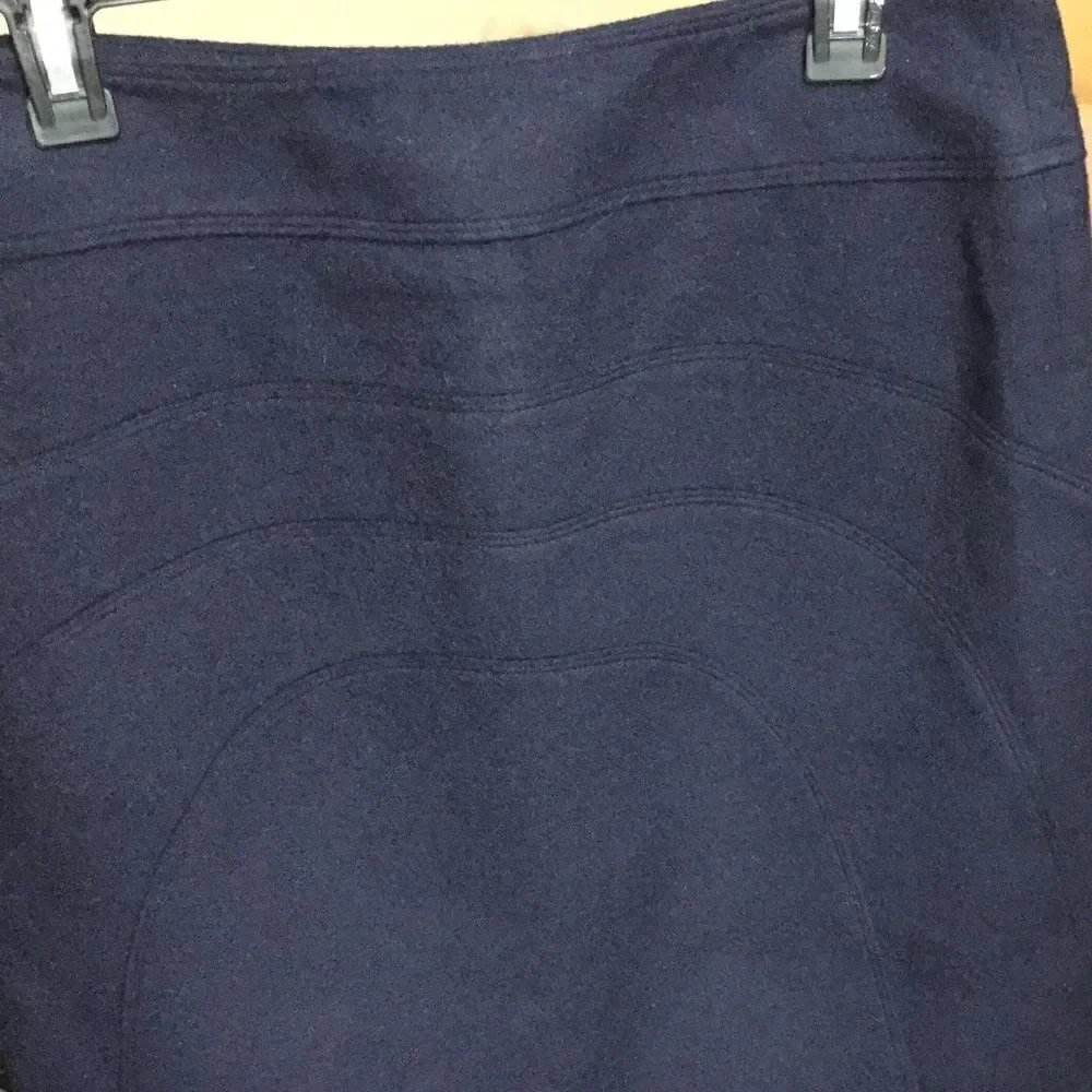 Tory Burch Sz 6 Wool Black skirt patterned